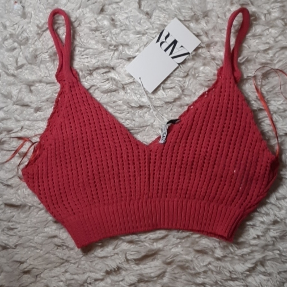 ZARA crop Knitted top - Picture 6 of 6